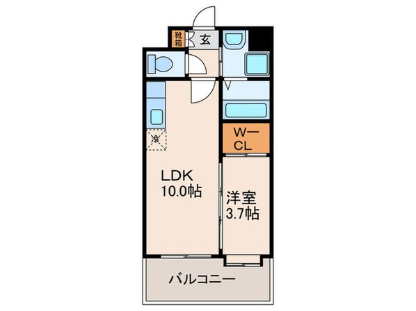 ルッシェ竹下駅前の物件間取画像